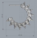 Gothic Punk Rivet Stud Earring for Women Jewelry