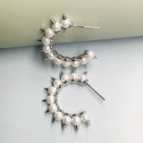 Gothic Punk Rivet Stud Earring for Women Jewelry