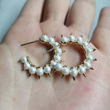 Gothic Punk Rivet Stud Earring for Women Jewelry