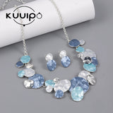 Kuuipo Geometry Circle Necklace Round Enamel Choker for Women