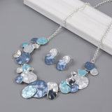 Kuuipo Geometry Circle Necklace Round Enamel Choker for Women