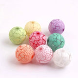 Kwoi Vita' 20mm 100pcs Acrylic Crackle Beads for Chunky Jewelry Making