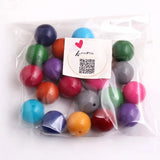 Kwoi Vita' Acrylic Solid Beads 100pcs/lot Colorful Bubble Chunky Beads