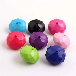 Kwoi Vita' 22MM Acrylic Rondelle Beads 80pcs DIY Chunky Bracelet Necklace Making