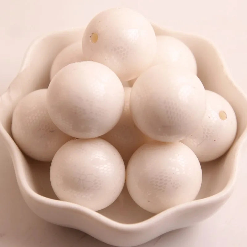 Kwoi Vita100pcs 20mm Matte Pearl Lace Beads Necklace Jewelry