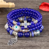 Bohemian Glasses Beads Bracelet Set - 4pcs