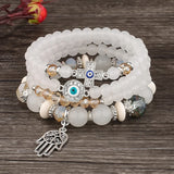 Bohemian Glasses Beads Bracelet Set - 4pcs