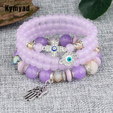 Bohemian Glasses Beads Bracelet Set - 4pcs