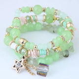 Bohemian Stone Bracelet with Tassel Charms for Women