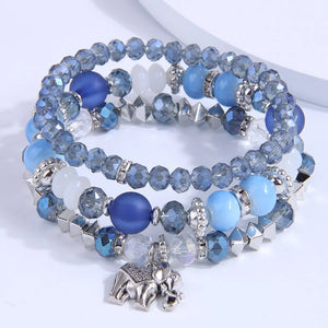 Multilayer Elephant Charm Bracelet Set for Women
