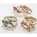 Colorful Fabric Bracelets & Bangles Set for Women