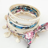 Colorful Fabric Bracelets & Bangles Set for Women