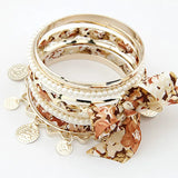 Colorful Fabric Bracelets & Bangles Set for Women