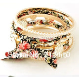 Colorful Fabric Bracelets & Bangles Set for Women