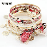 Colorful Fabric Bracelets & Bangles Set for Women
