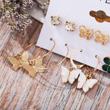 Kymyad Pearl Hoop Drop Earrings Set Acrylic Dangle Earrings Jewelry