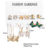 Kymyad Pearl Hoop Drop Earrings Set Acrylic Dangle Earrings Jewelry