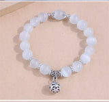Vintage Cat Eye Stone Beaded Bracelet Charm Pendant Jewelry