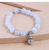 Vintage Cat Eye Stone Beaded Bracelet Charm Pendant Jewelry