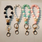 L&N RAINBERY Silicon Beads MAMA Bracelet Keychain for Women Girls
