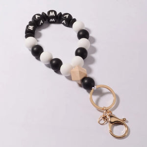 L&N RAINBERY Silicon Beads MAMA Bracelet Keychain for Women Girls