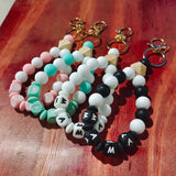 L&N RAINBERY Silicon Beads MAMA Bracelet Keychain for Women Girls