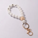 L&N RAINBERY Silicon Beads MAMA Bracelet Keychain for Women Girls