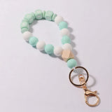 L&N RAINBERY Silicon Beads MAMA Bracelet Keychain for Women Girls