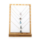 Wood L Shape Jewelry Stand Organizer Display