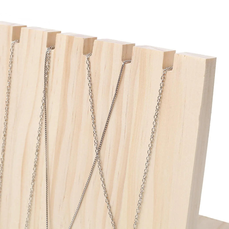 Wooden L Shape Necklace Jewelry Stand for Pendant Chain