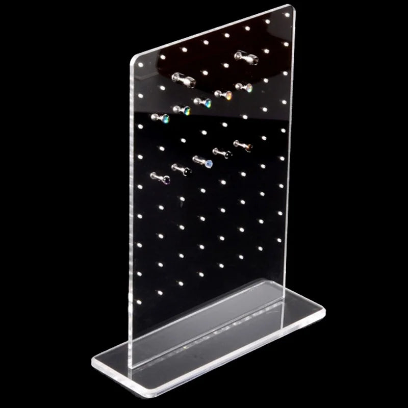 Acrylic Earring Display Stand 72 Holes Ear Bone Stud Pendulum Display