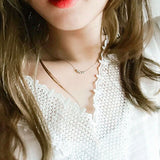 L&zuan Lucky Beads Clavicle Necklace 925 Sterling Silver Collana Gircollo