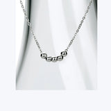 L&zuan Lucky Beads Clavicle Necklace 925 Sterling Silver Collana Gircollo