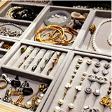 Drawer DIY Jewelry Storage Tray Ring Bracelet Organizer Earring Holder