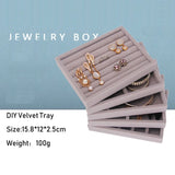 Drawer DIY Jewelry Storage Tray Ring Bracelet Organizer Earring Holder