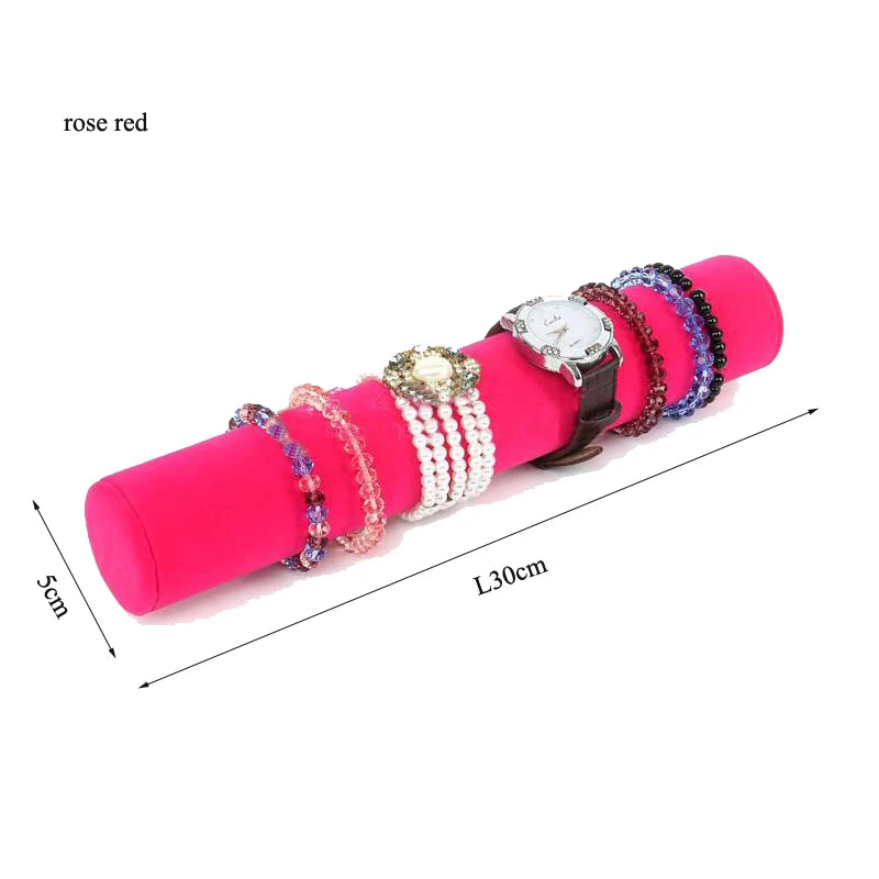 Velvet Jewelry Stand Rack Bracelet Watch Hair Display Holder Organizer