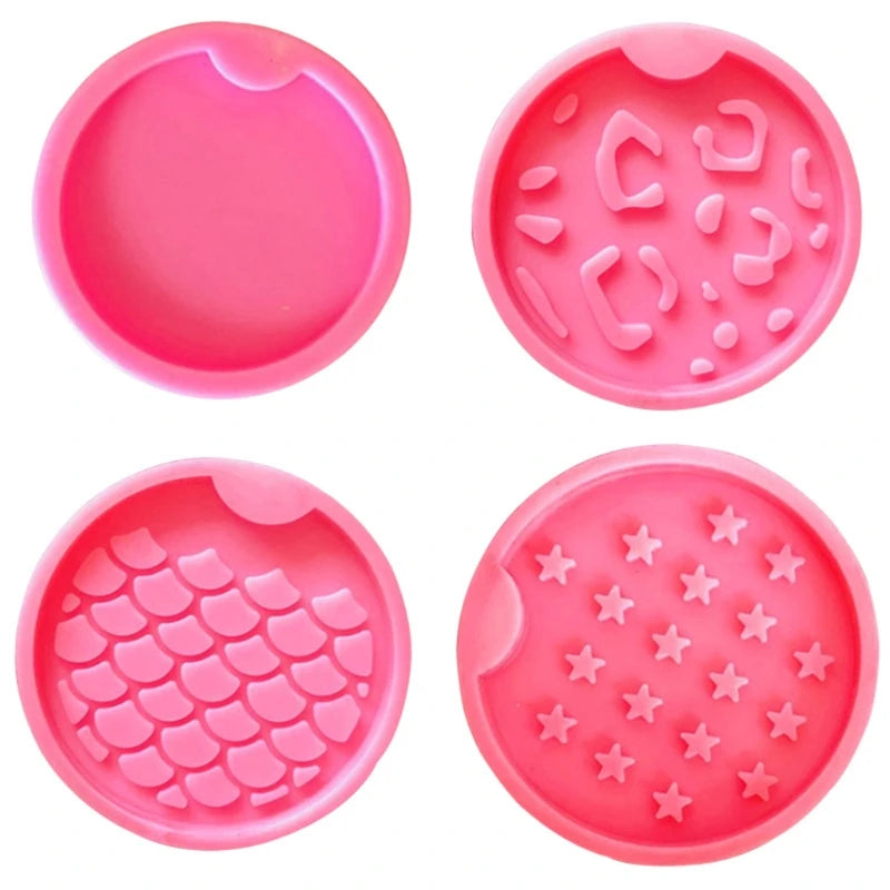 Fish Scale Pattern Resin Coaster Molds for Epoxy Crafting
