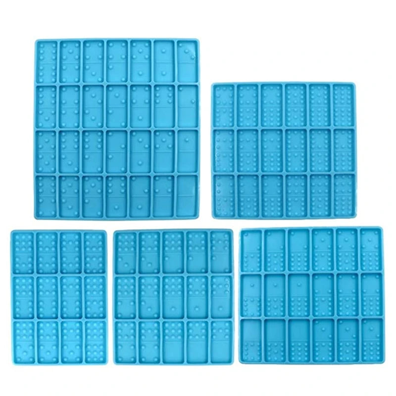 5 Pcs Dominoes Epoxy Resin Mold DIY Crafts Silicone Mould