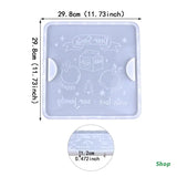 Santa Cookie Plate Mold Christmas Treat Tray with Handle