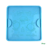 Santa Cookie Plate Mold Christmas Treat Tray with Handle