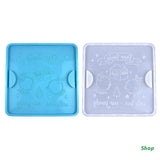 Santa Cookie Plate Mold Christmas Treat Tray with Handle