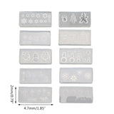 L5YD 10Pcs Christmas Snowflake Snowman Nail Art Silicone Mold Kit