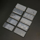 L5YD 10Pcs Christmas Snowflake Snowman Nail Art Silicone Mold Kit