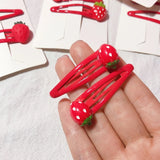 Strawberry Hair Clips Cute Fruit Resin Side Clip