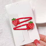Strawberry Hair Clips Cute Fruit Resin Side Clip