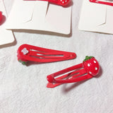 Strawberry Hair Clips Cute Fruit Resin Side Clip