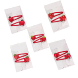 Strawberry Hair Clips Cute Fruit Resin Side Clip