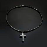 Hematite Necklace with Magnetic Therapy Cross Pendant