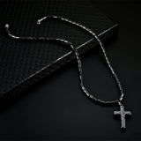 Hematite Necklace with Magnetic Therapy Cross Pendant
