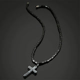 Hematite Necklace with Magnetic Therapy Cross Pendant